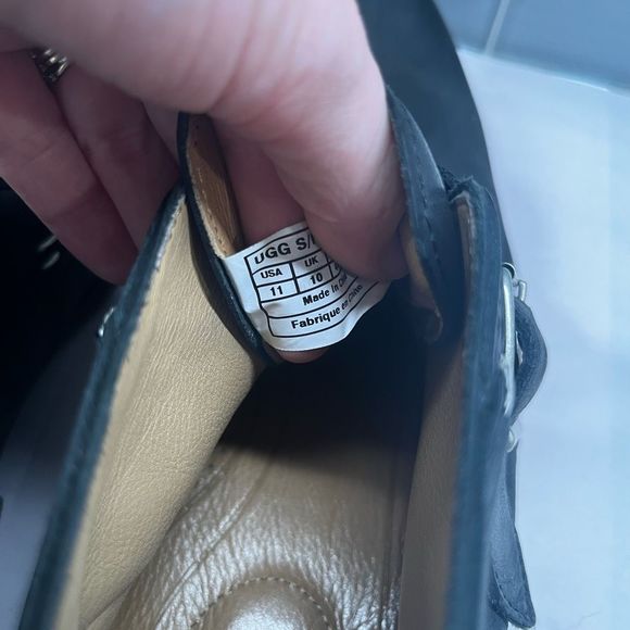 UGG Australia Graham Monk Strap Boots Black Leather Size 11 - Picture 4 of 4